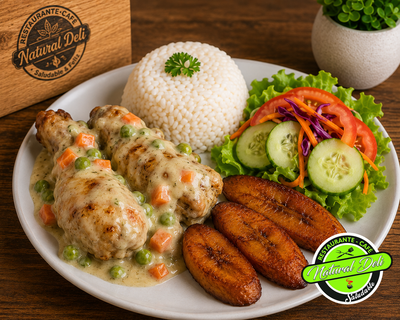 Piernitas de pollo a la jardinera Natural Deli - Restaurante saludable Bogotá