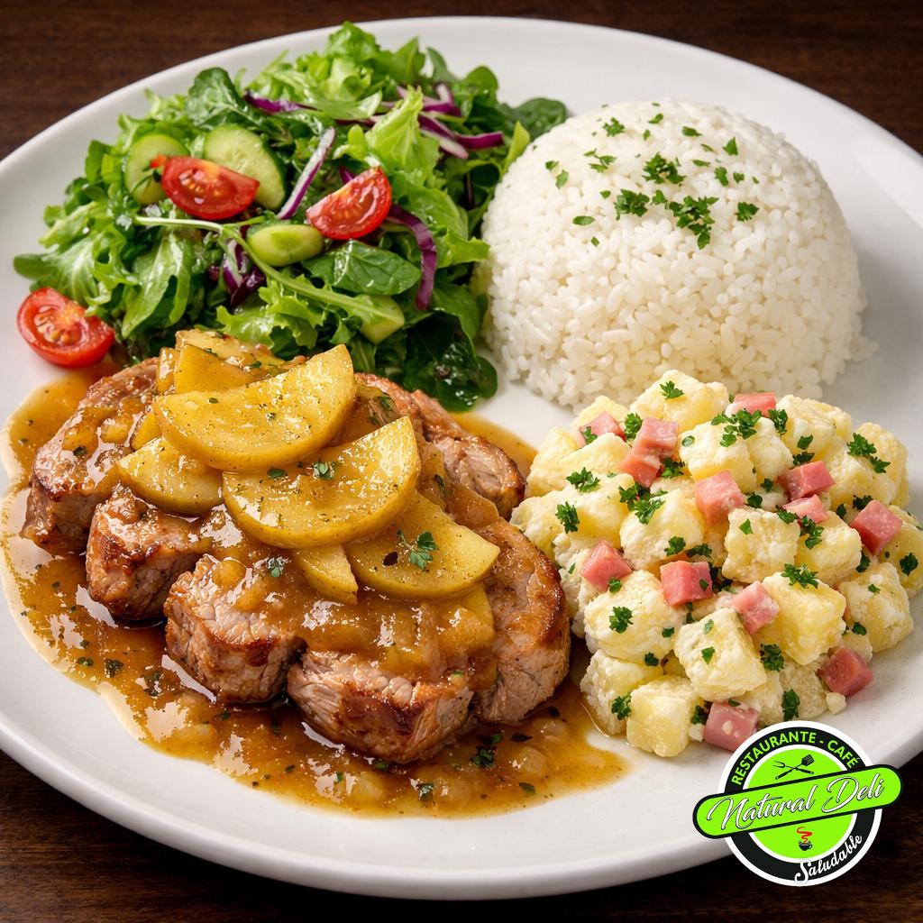 cerdo-en-salsa-de-manzana-natural-deli Chop suey de cerdo - Menú - Natural Deli - Restaurante saludable en Bogotá